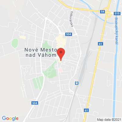 Google map: Hviezdoslavova 2020/20, 915 01 Nové Mesto nad Váhom, Slovensko